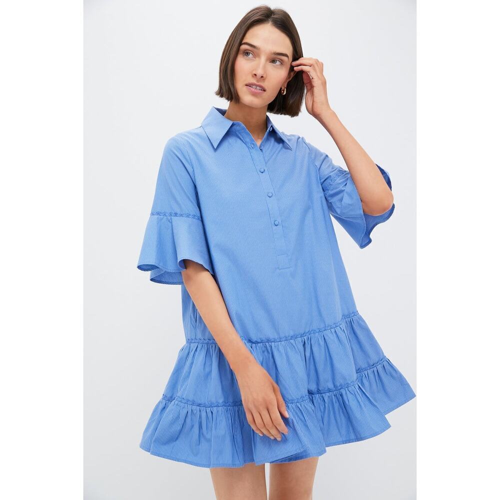 POMANDER PLACE Blue Stripe Mckenna Dress Size S NWT Retail $148 Tuckernuck